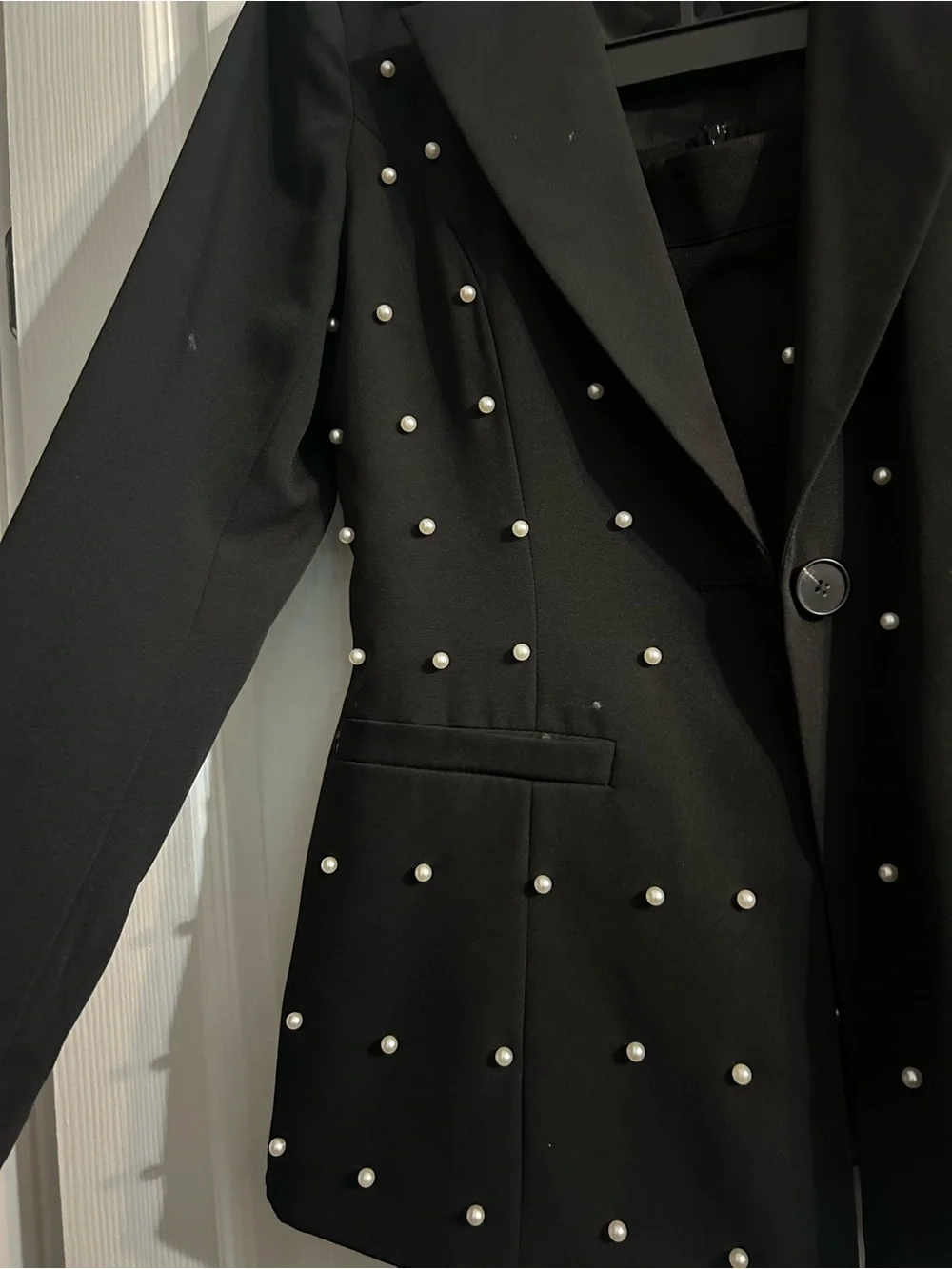Pearl-Stud Blazer/Skirt Set - Picture 7 of 10